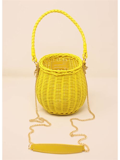 cesta in midollino con tracolla Laboratorio Capri | 108YELLOW